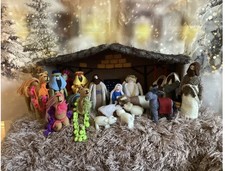 Hand Knitted Nativity Scene