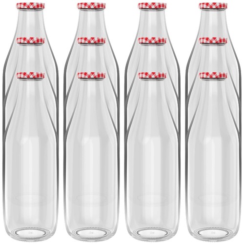 Heftman glass milk - heftman, bottles