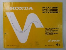 Honda MTX125R MTX200R II Parts