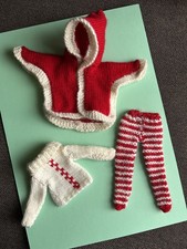 🧡 Vintage 1960s or 1970s Sindy Doll Patch Size Knitted Outfit - VGC