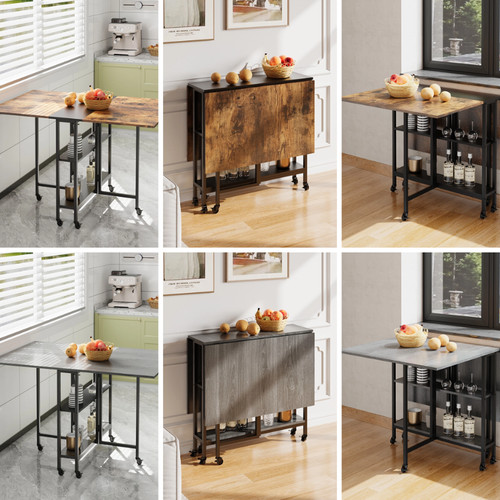 Folding dining table - drop, leaf
