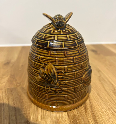 Brown ceramic beehive - brown,