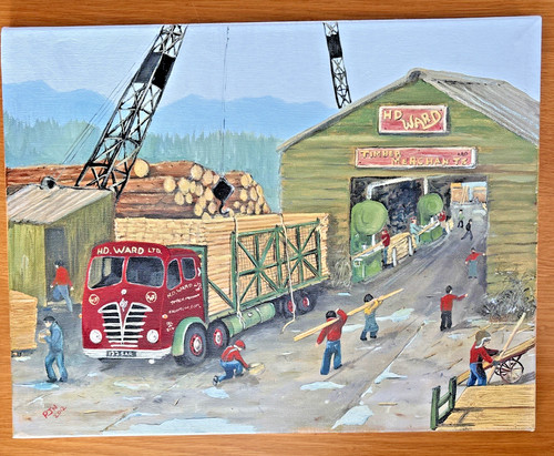 Foden lorry original - lorry, painting