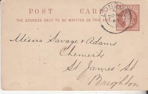 Postal card whitaker - postal,
