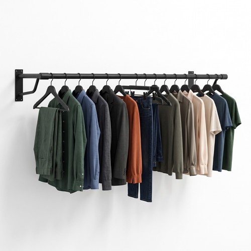 Wall mounted clothes rail - clothes,