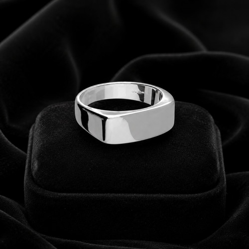 Sterling silver gents - silver, ring