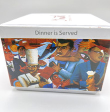 GRAHAM KNUTTEL ESPRESSO CUP & SAUCER DINNER IS SERVED TIPPERARY CRYSTAL NIB