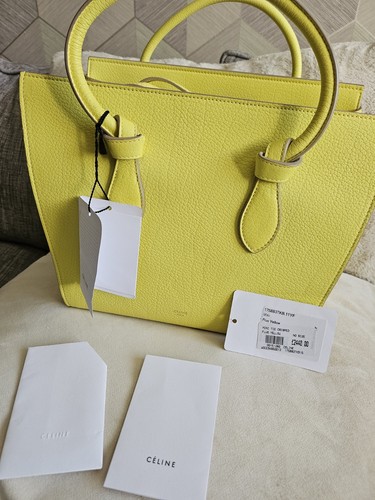 Celine handbag flou yellow - celine,