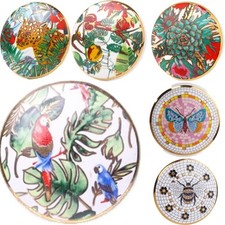 Tropical CERAMIC DOOR KNOBS Leaves Birds Safari Handles Jungle Drawer Pulls