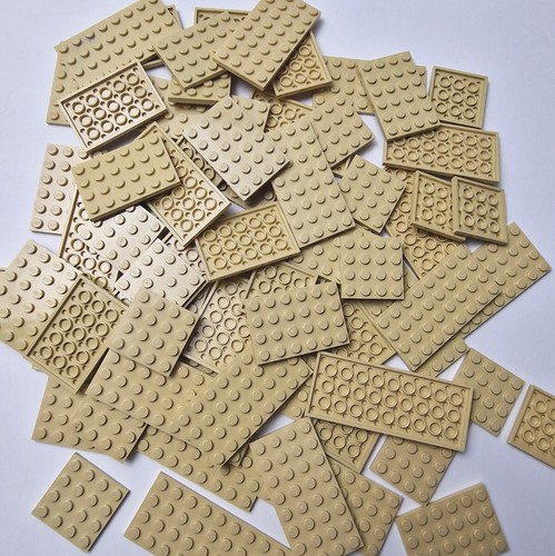 Lego tan plates - plates, flat