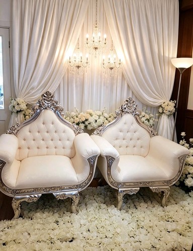 Chaise throne chair - chair, silver