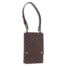 LOUIS VUITTON Damier Ebene Portello Shoulder Bag N45271 LV Auth ka033