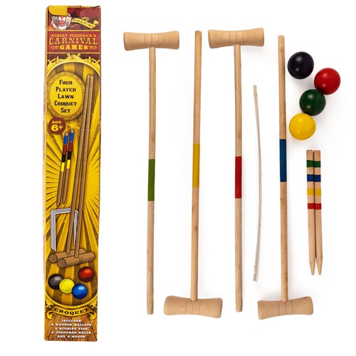 Wooden croquet set - wooden,