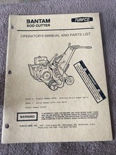 Turfco Bantam Sod Cutter Operators Manual And Parts List 652636