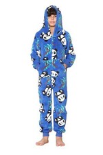 Girls Boys Fleece A2Z Onesie One Piece Pyjamas Panda Print Sleepsuit Unisex