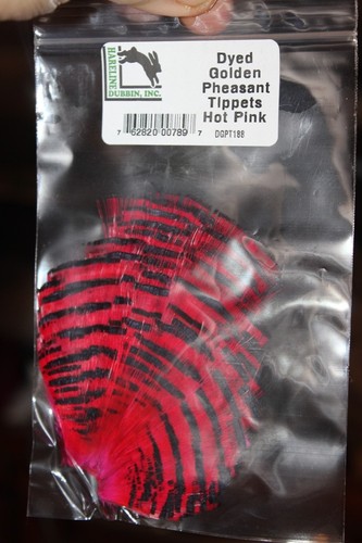 Fly tying dyed golden pheasant - fly,