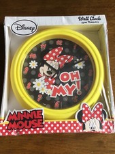 DISNEY MINNIE MOUSE 25CM BATTERY WALL CLOCK NEW WORLD TOYS