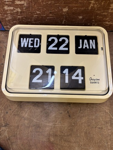 Grayson retro flip clock off - clock,