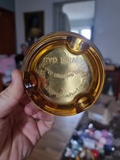 Vintage Ashtray Amber Coloured Advertisement Piece Glass Rare