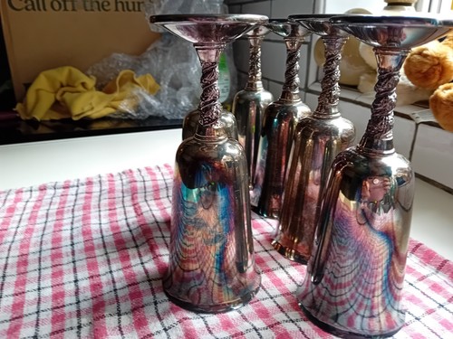 Vintage silver plated wine - vintage,