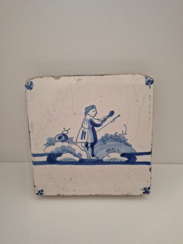 Antique delft tile - antique, tile.