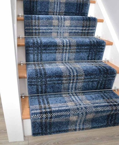 Dark blue stair runner - dark, rug