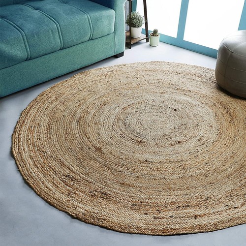 Rug jute round - jute, 100%