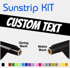 Custom Sunstrip Windscreen fit any car text Sun strip personalised 140 x 20 cm🔴