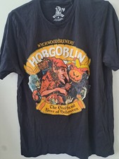 OFFICIAL WYCHWOOD BREWERY HOBGOBLIN BEER OF HALLOWEEN T-SHIRT - BLACK, SIZE XL