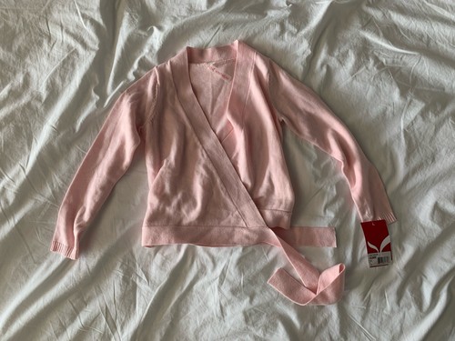 Capezio pink wrap sweater size - capezio,