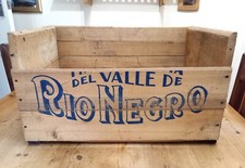 Wooden Shipping Crate *Frutas Selectas De Rio Negro *Argentinian Apples *RARE!