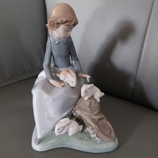 NAO Girl with Rabbits 17cm
