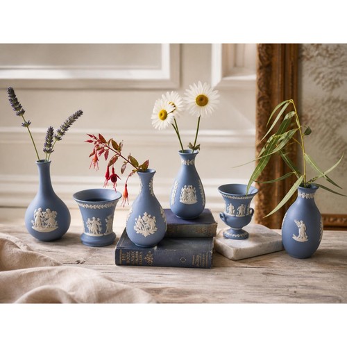 Wedgwood jasperware blue vase - jasperware,