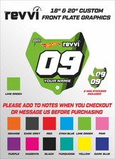 revvi front plate graphic - fits revvi 18 or 20 - custom name number colour