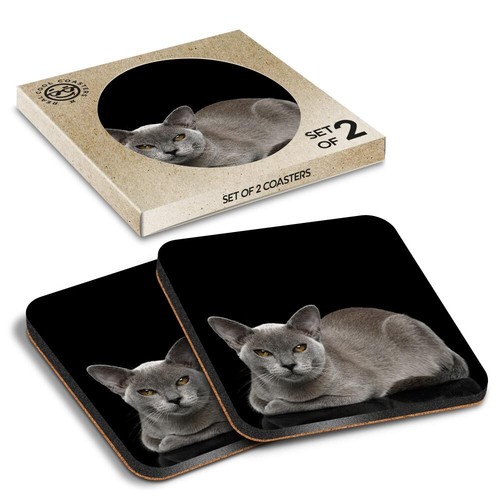 Square mdf coaster burmese - mdf,