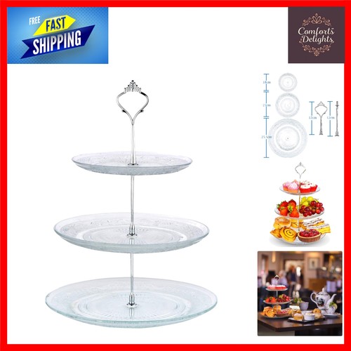 Elegant tier embossed glass - 3,