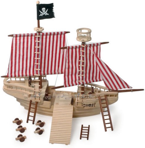 Large wooden pirate ship and - large,