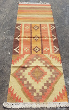 Vintage Traditional Handmade Beautiful Afghani Kilim Floor Rug Carpet 195x71 cm