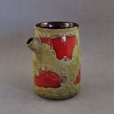 Vintage Marei Keramik Spouted Vase Mid Century West German Pottery Fat Lava Roth
