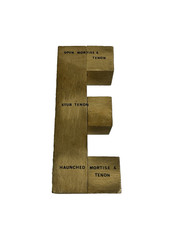 Vtg Woodworking Example Wood Joints Open & Haunched Mortise & Tenon Stub Tenon