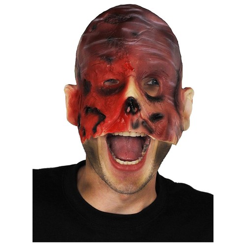 Burnt half face halloween mask - face,