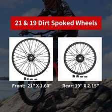 21/19 Black Wheels Set For