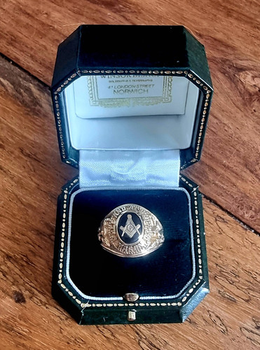 10k gold vintage masonic - 10k,