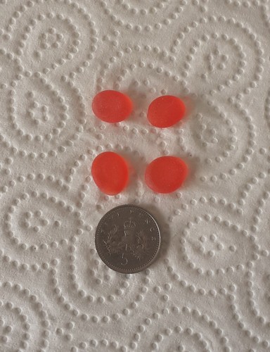 Small orange pieces - orange, recycled