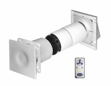 125mm Single Room Heat Recovery Kit with Remote Controller Extractor Fan Cowl