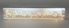Vintage 1950's Frosted Holly Leaf & Berry Fluorescent Light Fixture Wall Mount