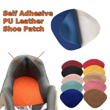4Pcs Self Adhesive Heel Hole Vamp Repair PU Leather Shoe Patch
