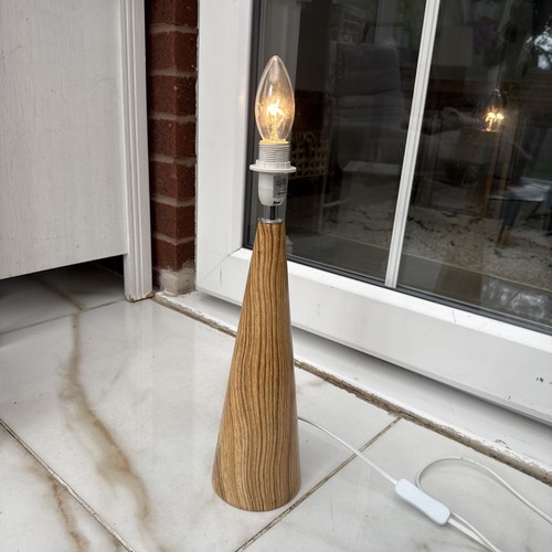 Wooden style table lamp - table, 38cm
