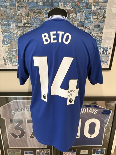 Beto match worn everton shirt - match,