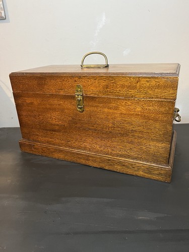 Antique victorian oak document - antique,